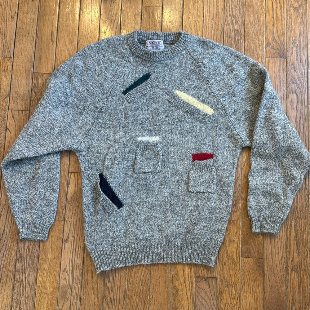 Vintage 100% Shetland Wool Skyr Sweater